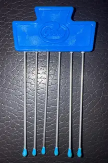 Vintage‎ Goody Hair Pick Comb Blue Plastic Handle 6 Prong Hair Styling Tool