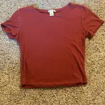 Red Bozzolo cropped t-shirt