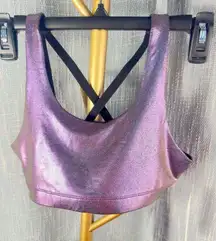 Old Navy Active Go Dry Girls Sports Bra XL Purple Sparkle NWT