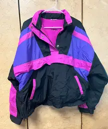 Vintage puma Black and Purple ski  Jacket medium