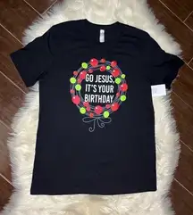 Giddy up Glamour “Go Jesus, It’s your Birthday” black t shirt sz Large