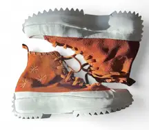 Converse Run Star Hike Orange White Platform Sneakers - Chunky Sole Trainers