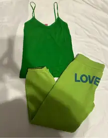 Y2K Vintage Pink Victoria Secret Tank top and Pants set