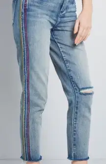 Blank NYC Rainbow Embroidered Cropped Jeans Women’s 27