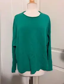 Frank & Eileen $218 Anna Green Triple Fleece Sweater Capelet Coastal Fall