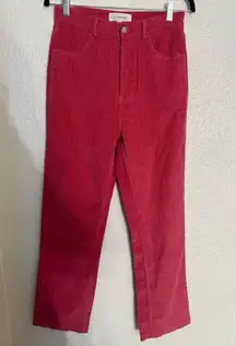 L*space pink Corduroy Women Jeans size 6