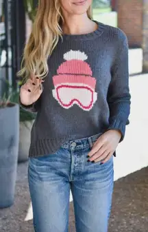 Wooden Ships Ski Babe Crewneck Sweater Wool Mohair Blend Gunmetal Size X/S