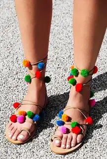 Free People Raining Pom Pom Sandal