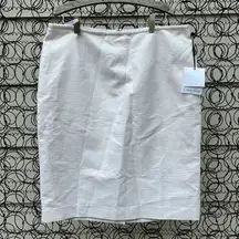 Calvin Klein cream gold metallic houndstooth pencil skirt NWT Size 12