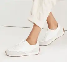 Madewell League Trainer Sneakers in Washed Nubuck Cream 7.5