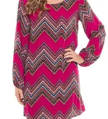 New With Tags Coveted Clothing Lined Chevron/Tribal Print Dress