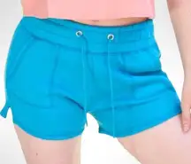 The Comfy  And Ready Terry Shorts in Cyan