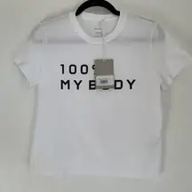 NWT Everlane Box-Cut 100% My Body Tee T-shirt in White