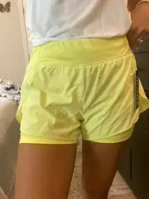 Velocity Bright Yellow Running Shorts