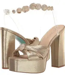 betsey johnson gold heels