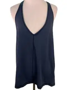 Lululemon Athletica Navy Blue Plunge V-Neck Halter Lightweight Tank