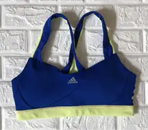 Adidas Royal blue‎ lime sports bra