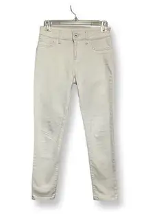 Dl1961 Womens Florence Instasculpt Cropped Jeans White Pockets Denim 24