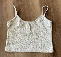 Brandy Melville Blue Floral Top Crop Tank