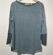 Soft Surroundings Womens Medium Blue Knit Boat‎ Neck Pullover
