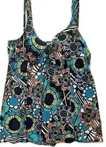 Swimsuits For All S4A Colorful Floral Print Swimsuit Swim Dress Size 20