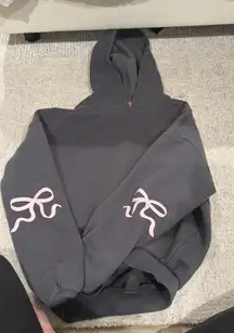 Black and bow bow hoodie