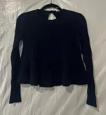 Kimchi Blue Navy Sparkle Babydoll Sweater Size XS