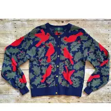 Orvis  Vintage Cardinal Holly Christmas Holiday Sweater