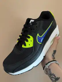 Nike Air Max 90 GS 'Black Volt Racer Blue'