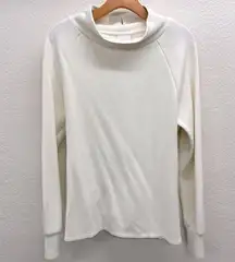 Varley  Cowl Neck Cinch Back Sweatshirt XS In Off White