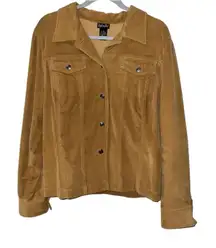 RAFAELLA Brown Button Close Corduroy Feel Jacket Size 16