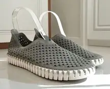 Ilse Jacobsen Hornbaek Tulip 139 Gray Flats Slip-On Shoes Size 39