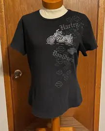 Harley Davidson Sportswear Woman's Bedazzled Shirt Size XL
