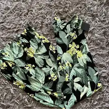 norma kamali LOW BACK SLIP MERMAID FISHTAIL GOWN green palms maxi Dress size S