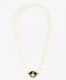 VIVIENNE WESTWOOD Loelia brass and faux pearl necklace