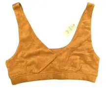 Offline By Aerie Terry Brown Cloth Size Small Cotton Blended Bralette