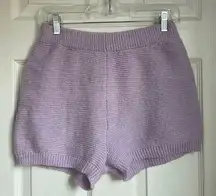 Nasty Gal  purple knit shorts loungewear size S comfy cozy high rise