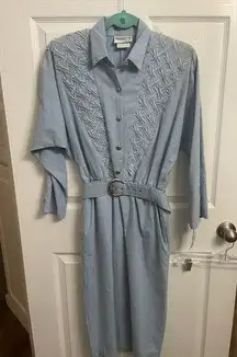 NWT vintage Paquette Too denim western style dress with belt size 8 1980’s