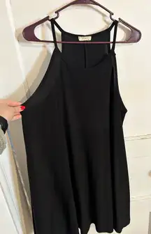 Black halter top dress 