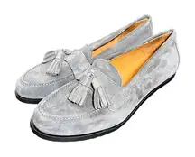 Castellano Ano 1920 Madrid Womens Size 37 US 6.5 Gray Suede‎ Tassel Loafers