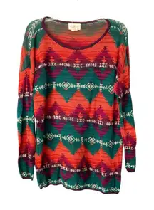 Vintage Denim & Supply Ralph Lauren Light Knit Sweater Southwestern Navajo large