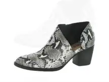 Anthropologie Silent D Ranch  Snake Skin Heeled Booties