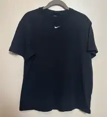 Nike Women’s T-Shirt Short Sleeve Swoosh 100% Cotton Black White Size Small