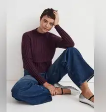 Madewell mock neck  crop sweater