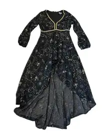 Star Wars beaded deep V-neck long sleeve walk-through dress size medium‎