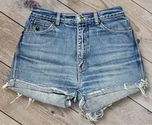 Gloria Vanderbilt GV Womens Size 8 Shorts Denim Cut Off High Rise Distressed