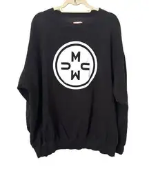 SHOW ME YOUR MUMU Oversized Crewneck Sweatshirt Black Sz Large