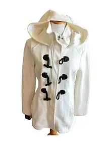 Womens Sebby High Neck Winter Hooded Toggle Jacket - Sz M