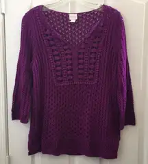 FINAL MARKDOWN Ladies’ Open Knit Chico’s Sweater (1 M 8)