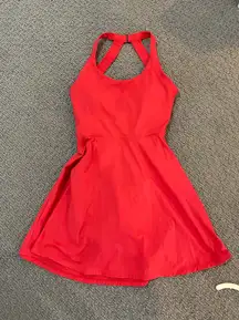 Red  Cut Out Workout Dress